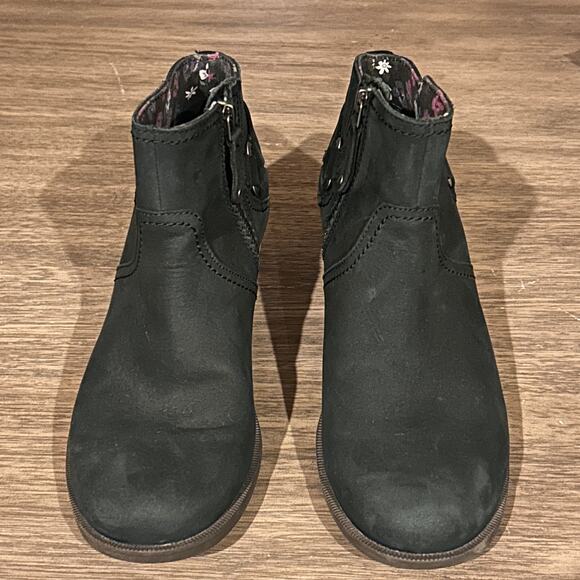 Teva 'Foxy' Black Leather Ankle Boots Size US 8 - Picture 2 of 8